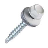 Саморез для крепления кровельных материалов 4,8х25 RAL 9003 цвет белый СтройКреп