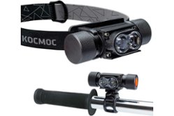 Налобный велосипедный аккумуляторный фонарь КОСМОС 10Вт LED, съемный Li-ion 18650 1200mAh, алюминий, USB шнур (584452)