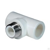 Тройник полипропиленовый комбинированный PP-R 25 мм х 1/2"НР VALFEX белый (10128125)