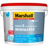 Глубокоматовая латексная краска для стен и потолков Marshall Export 2, белая, 4.5 л	(42402)