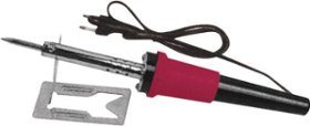 Паяльник пластиковая ручка FIT 30 Вт сменное жало и подставка (60480)