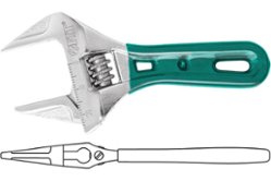Ключ разводной короткий 135мм D36мм Fit (70212)