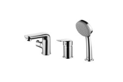 Смеситель на борт ванны IDDIS Torr  на 3 отверстия с керамическим дивертором TORSB30i07