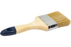 Плоская кисть Управдом 75 мм, светлая натуральная щетина, деревянная лакированная ручка (4100000566)