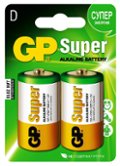 Батарейка GP D Super Alkaline 13A LR20, 2 шт. 