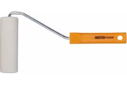 Ролик, ядро 35мм, пенополиэстер, мелкопористый, ручка 27см, желтый, 100 мм МASTER COLOR (30-1027)