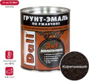 Грунт-эмаль по ржавчине Dali 3 в 1 молотковая коричневая 2 л