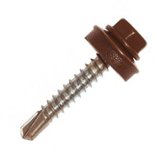 Саморез для крепления кровельных материалов 4,8х29 RAL 8017 цвет тёмно-коричневый СтройКреп 