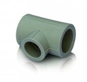 Тройник полипропиленовый переходной PPRC 32х25х32 мм Энкор серый (44223)