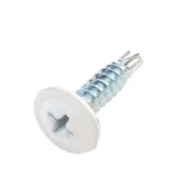Саморез с прессшайбой сверло СтройКреп 4,2х25 мм RAL9003 белый