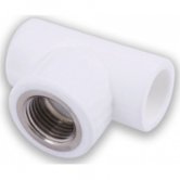 Тройник полипропиленовый комбинированный PP-R 25 мм х 1/2"ВР  VALFEX белый (10127125)