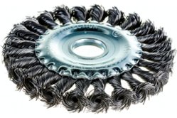 Щетка для УШМ Ø 22,2/x125мм дисковая сталь витая Cutop (82-531)