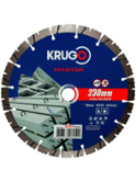Круг алмазный KRUGO ø230x2.6x12х22.2  бетон/кирпич сегментированный