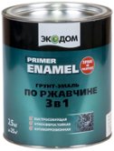 Грунт-Эмаль по ржавчине 3В1 Зеленый мох матовая ЭКОДОМ 1кг  