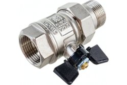 Кран шаровой 1" FM с нак.гайкой бабочка (6/24) (американка)