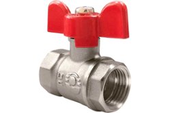 Кран шаровой  1/2" FF бабочка OPTIMA  никелированный (VF.217.NLB1.012)