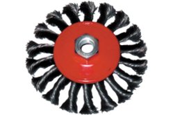 Щетка для УШМ М14/115мм выгнутая сталь витая FIT (39115)