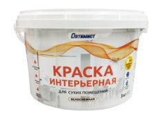 Водоэмульсионная краска Оптимист W209, белоснежная, 3 кг 