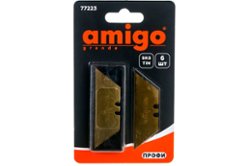 Лезвия сменные для ножей трапеция 6шт c TiN покрытием AMIGO (77223)