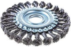 Щетка плоская (125х22.2 мм; витая; сталь 0.5 мм) для УШМ Elitech (1820.073400)