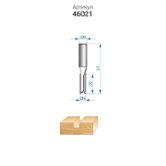 Фреза пазовая прямая (Ø 6х20х51 мм; хвостовик 8 мм) по дереву Энкор (46021) 