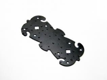 Пластина крепёжная фигурная черный матовый 135х60 мм НОЭЗ (ПКФ 135-60-SL)