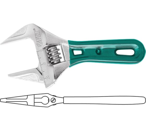 Ключ разводной короткий Fit 155мм D43мм 70213 Ключ разводной короткий Fit 155мм D43мм 70213