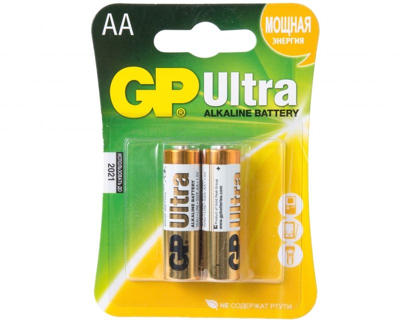 Батарейка GP АА Ultra Alkaline LR06 BP2 (2шт) Батарейка GP АА Ultra Alkaline LR06 BP2 (2шт)
