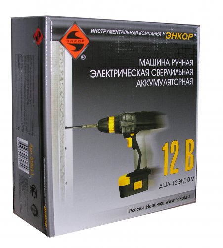 Шуруповерт аккумуляторный Энкор ДША-12ЭР/10М (50011) Шуруповерт аккумуляторный Энкор ДША-12ЭР/10М (50011)