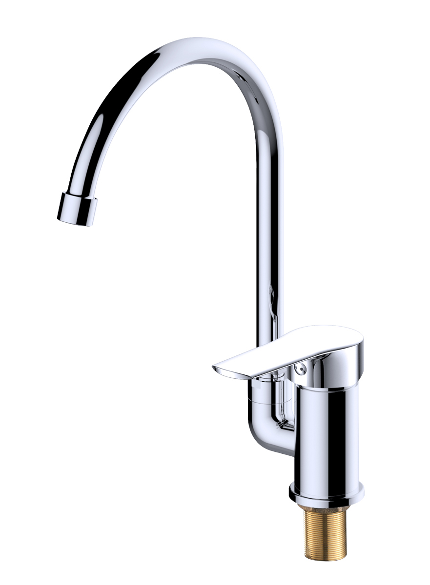 Смеситель KONNER "KITCHEN" для кухни с высоким трубчатым изливом KIT1204 Смеситель KONNER "KITCHEN" для кухни с высоким трубчатым изливом KIT1204