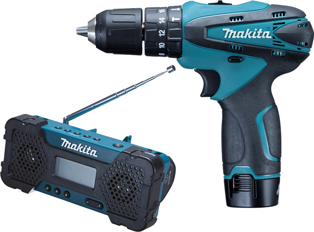 Шуруповерт аккумуляторный Makita DF330D + MR051 (DK 1200) Шуруповерт аккумуляторный Makita DF330D + MR051 (DK 1200)
