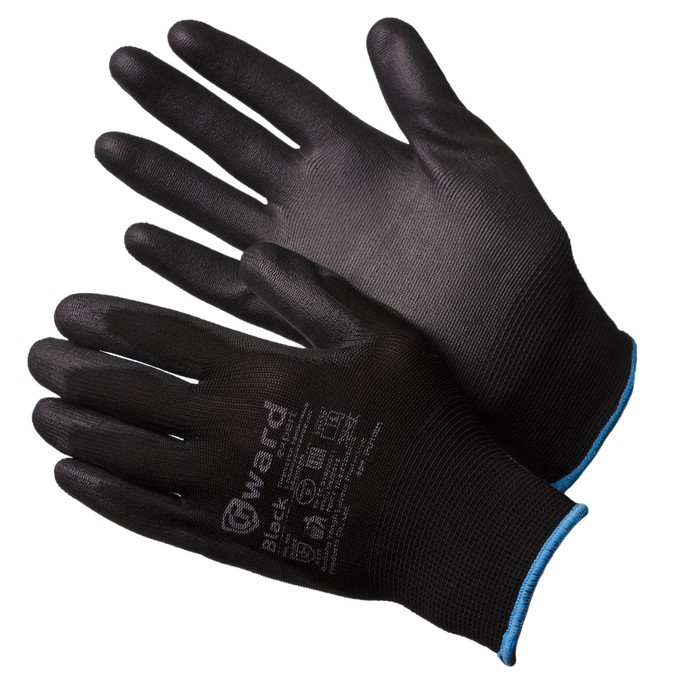 Перчатки нейлон с полиуретаном Gward PU1001 Black - 9 L Перчатки нейлон с полиуретаном Gward PU1001 Black - 9 L