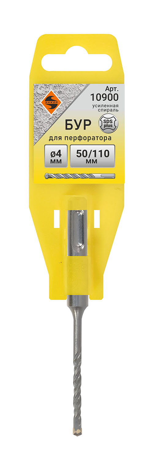 Бур SDS + ф 4х50/110 усиленный Энкор 10900 Бур SDS + ф 4х50/110 усиленный Энкор 10900