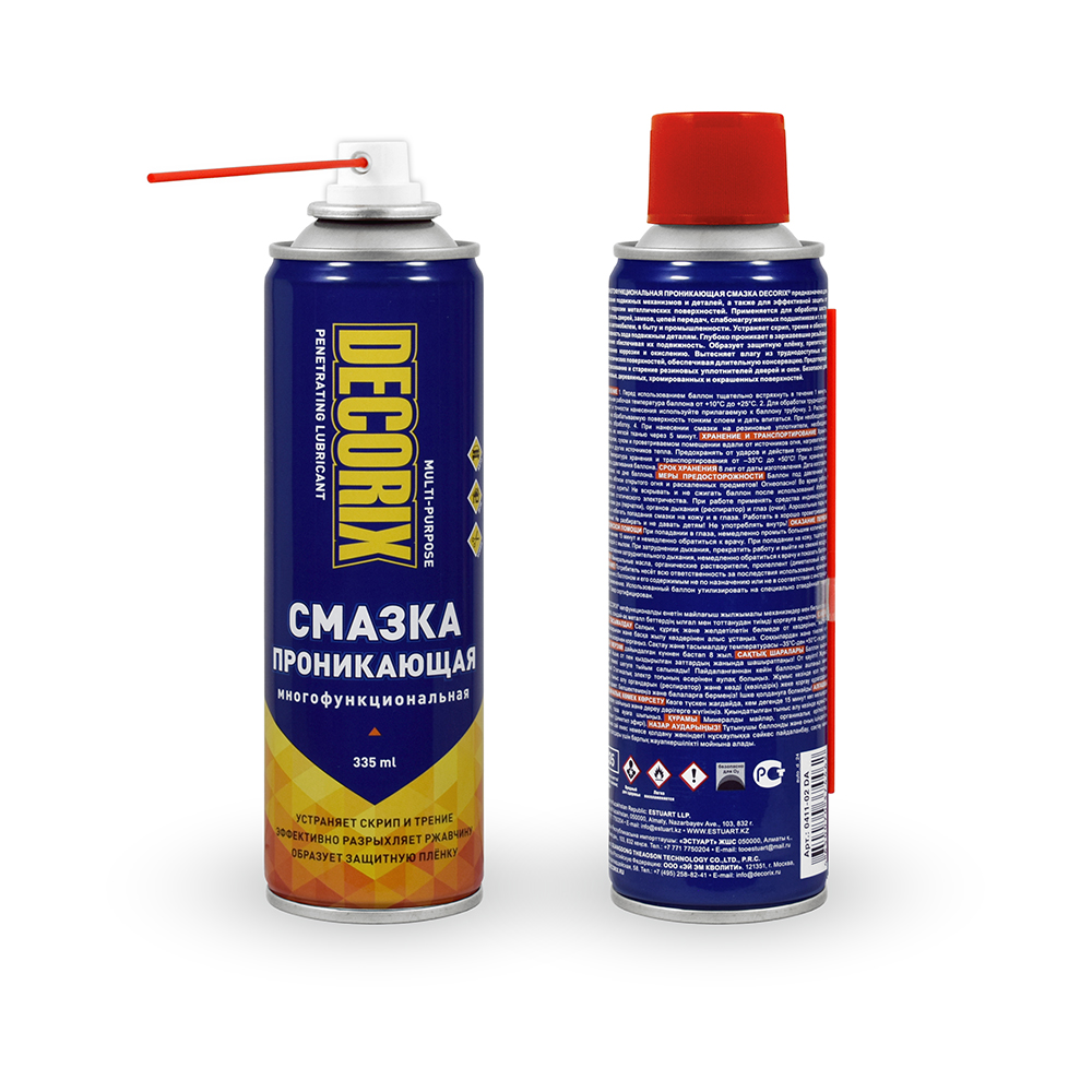 Универсальная смазка проникающая DECORIX (WD-40) 335мл 0411-02 DA