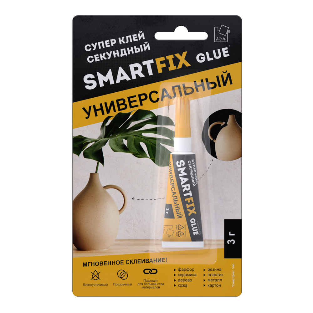 Клей секундный 3г SmartFix 30 891 Клей секундный 3г SmartFix 30 891