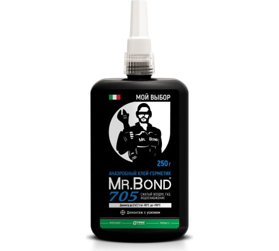 Клей-герметик анаэробный QS Mr.Bond 705 250г 4070500250 Клей-герметик анаэробный QS Mr.Bond 705 250г 4070500250