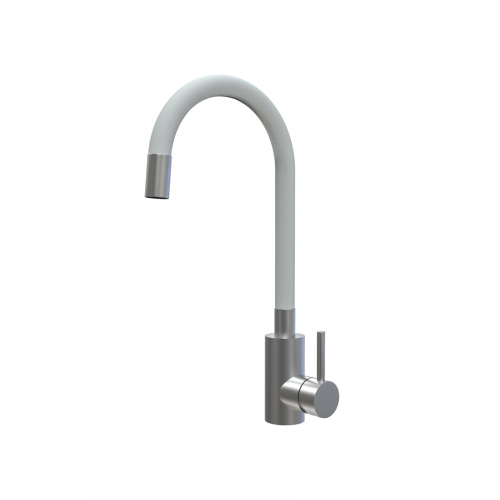 Смеситель KONNER "KITCHEN" для кухни гибкий излив белый KIT1209WH Смеситель KONNER "KITCHEN" для кухни гибкий излив белый KIT1209WH
