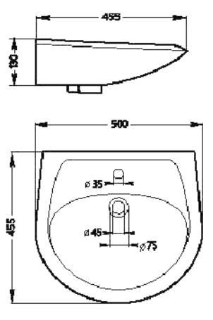 Умывальник "Бриз-50" Santek 19004 Умывальник "Бриз-50" Santek 19004