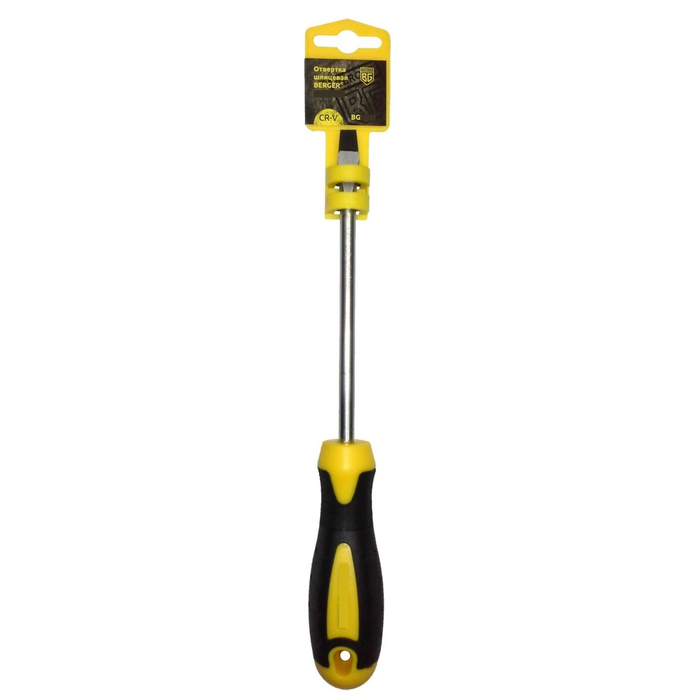Отвертка шлицевая BERGER 4x100mm BG1041 Отвертка шлицевая BERGER 4x100mm BG1041