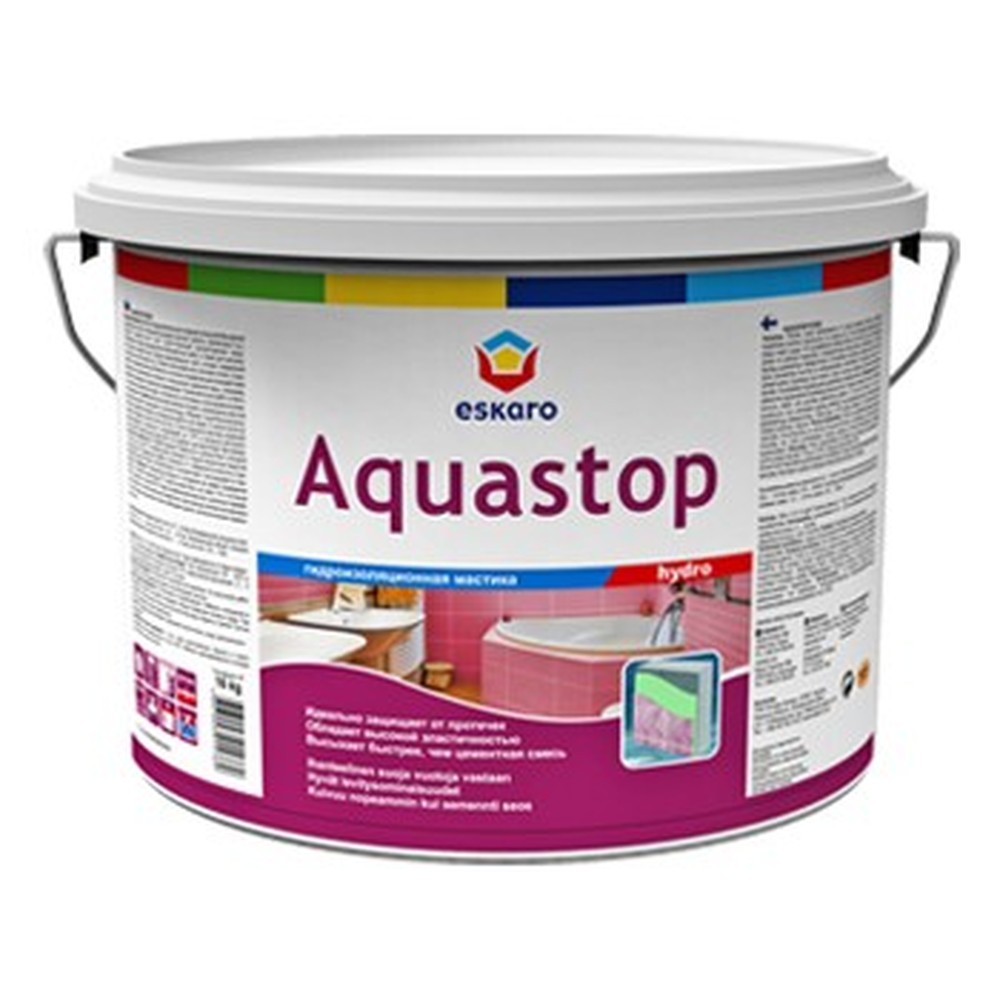 Мастика гидроизоляционная "Eskaro" Aquastop Hydro 4кг Мастика гидроизоляционная "Eskaro" Aquastop Hydro 4кг