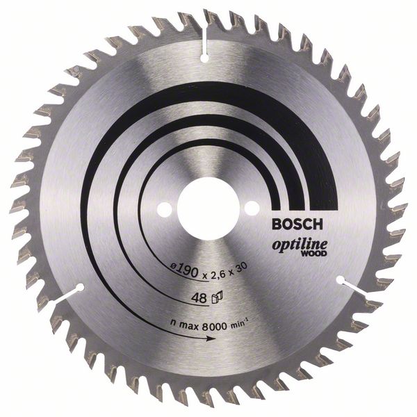 Диск пильный по дереву (190x30 z48) BOSCH Optiline Wood 2.608.640.617 Диск пильный по дереву (190x30 z48) BOSCH Optiline Wood 2.608.640.617
