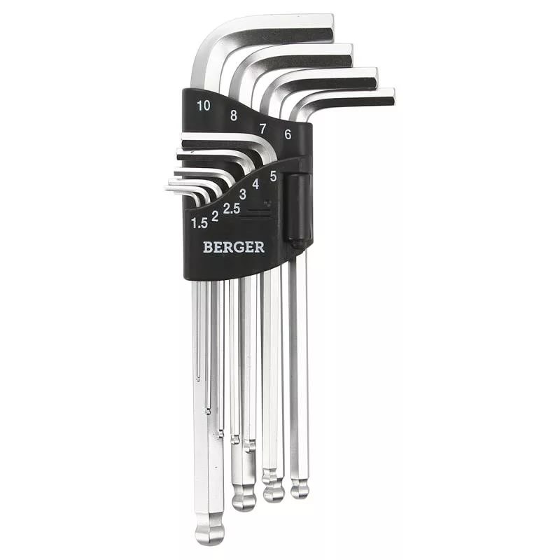 Набор шестигранников BERGER 10 предметов BG-10SHW Набор шестигранников BERGER 10 предметов BG-10SHW