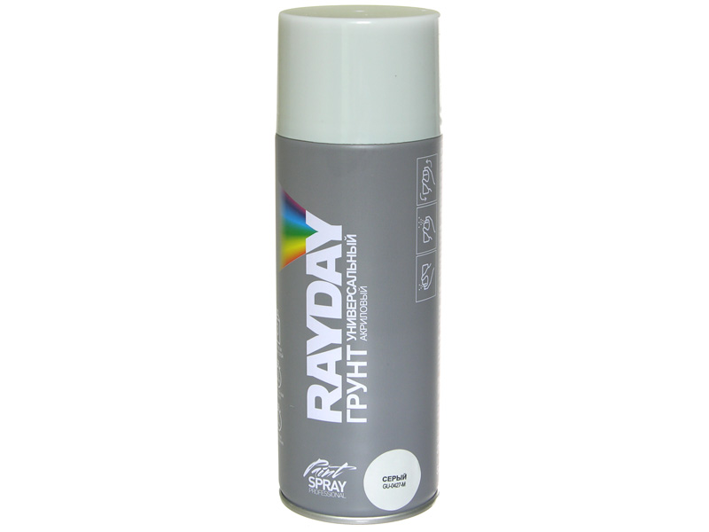 Грунт аэрозольный акрил RAYDAY Серый GU-0427-M 520мл 135028 Грунт аэрозольный акрил RAYDAY Серый GU-0427-M 520мл 135028