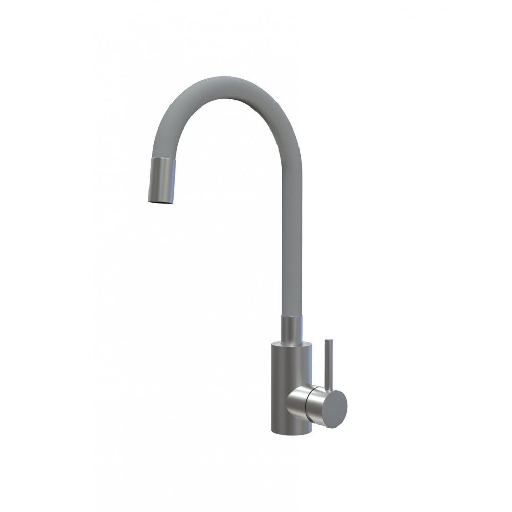 Смеситель KONNER "KITCHEN" для кухни гибкий излив серый KIT1209GR Смеситель KONNER "KITCHEN" для кухни гибкий излив серый KIT1209GR