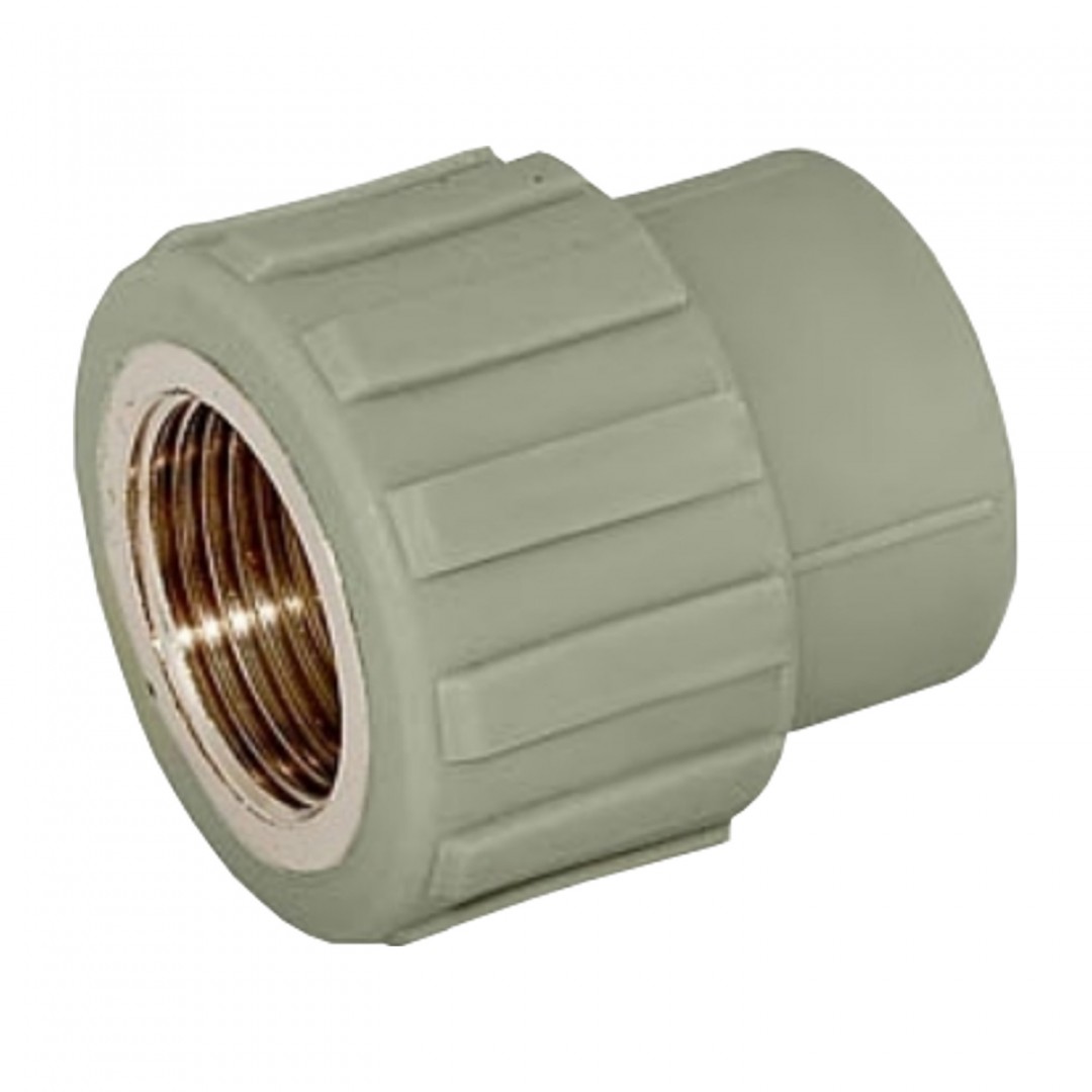 Муфта комбинированная Valfex PP-R ВР 63мм х2" серая (4/8) 10134063Г Муфта комбинированная Valfex PP-R ВР 63мм х2" серая (4/8) 10134063Г