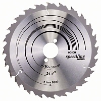 Диск пильный по дереву (190x30 z24) Speedline Wood BOSCH 2.608.640.801 Диск пильный по дереву (190x30 z24) Speedline Wood BOSCH 2.608.640.801
