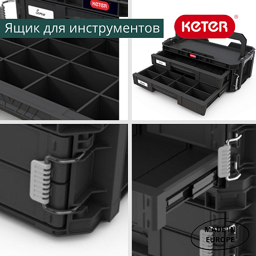 Кейс для мелочей KETER 2секции 54,2x31x18,5см 17208564