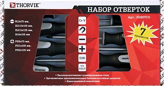 Набор отверток 7 предметов THORVIK SDS07CO (052293) Набор отверток 7 предметов THORVIK SDS07CO (052293)