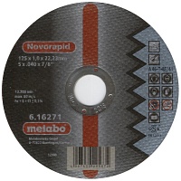 Круг отрезной по металлу Metabo 617126000 125 x 1,0 x 22 SP-Novorapid 1/25* Круг отрезной по металлу Metabo 617126000 125 x 1,0 x 22 SP-Novorapid 1/25*