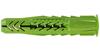 Дюбель универсальный UX 6х50мм R с бортиком Fischer GREEN 524855 Дюбель универсальный UX 6х50мм R с бортиком Fischer GREEN 524855